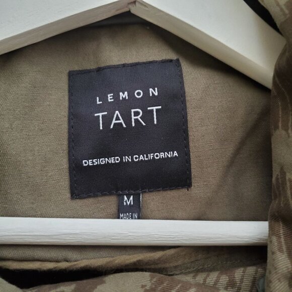 Lemon Tart Vest Medium Camo Hooded Full zip‎ Moss Green utility style Gorpcore - Picture 2 of 7